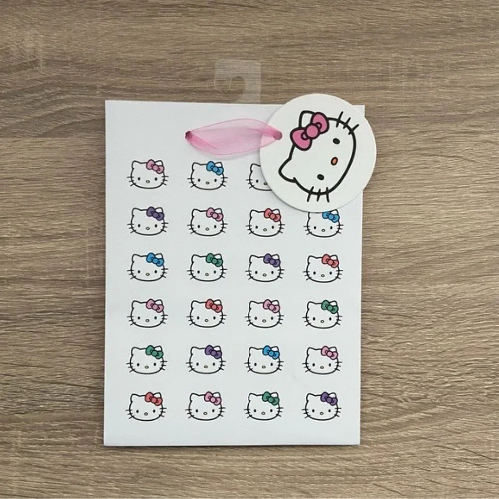 Hello Kitty White Hello Kitty Faces Small Gift Bag NEW